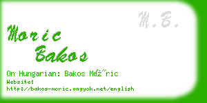 moric bakos business card